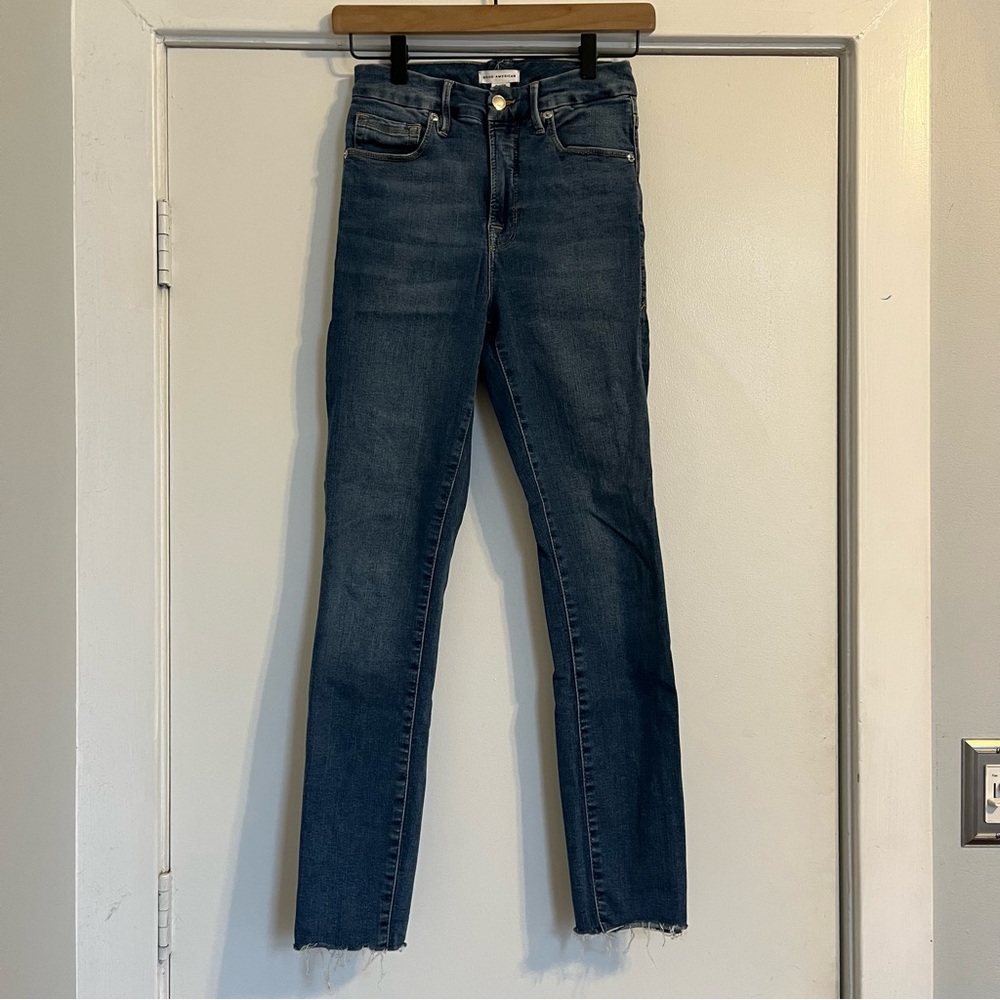 Good American Skinny blue Jeans stretch size 0/25